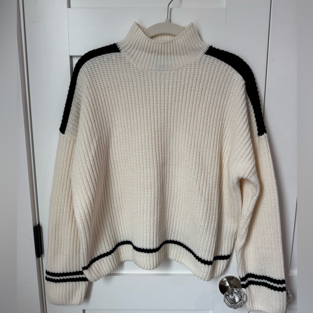 Sanctuary Women’s Feeling Sporty Mock Neck Sweater size M